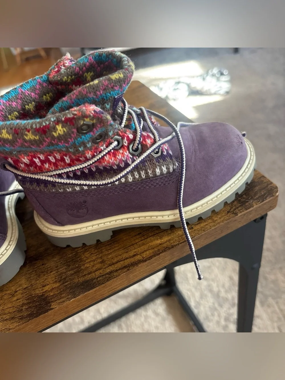 Timberland Earth Keeper Purple Boots Toddler 9, Model 9785R